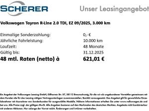 Volkswagen Tayron 2.0 TDI *R-Line* AHK DSG RFK 4MOTION App-Connect