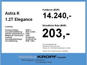 Opel Astra K 1.2T Fin. ab 2,99% Navi,Lenkradheizung