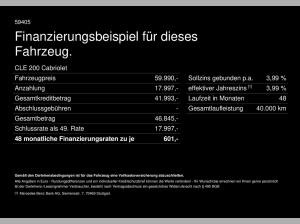 Mercedes-Benz 200 CLECabrio AMG DigitalLight 360°-Kamera AHK