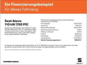 Seat Ateca XPERIENCE TSI DSG AHK NAVI SITZHEIZUNG EINPARKHILFE LED