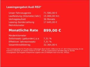 Audi RS3 Sportback 2.5 TFSI HUD+PANO+NAVI+LEDER+MATRIX-LED