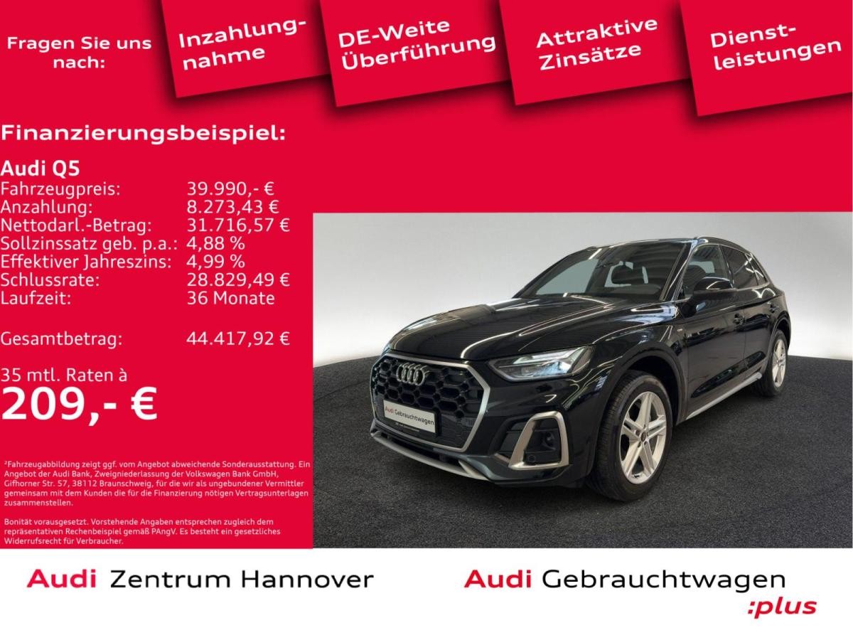 Audi Q5 S line 40 TDI quattro AHK LED Kamera virtual Navi