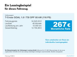 Volkswagen T-Cross GOAL 1.0 l TSI OPF LED ACC