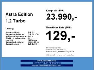 Opel Astra Edition 1.2 Turbo