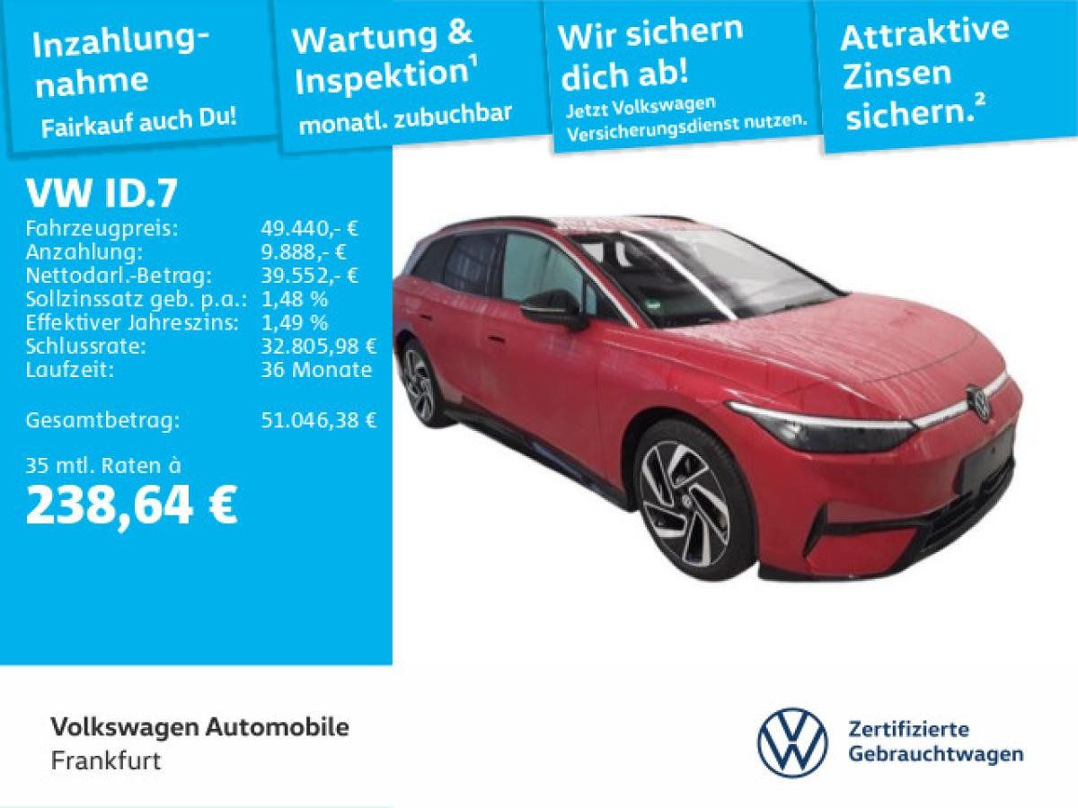 Volkswagen ID.7 Tourer Pro Navi AHK IQ.LIGHT - LED-Matrix-Scheinwerfer Sprachassistent DAB+