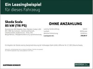 Skoda Scala Selection TSI DSG AHK Infotainment-Paket Fahrassistenz-Paket