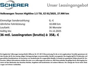 Volkswagen Touran Highline 1.5 TSI DSG 7-SITZER BLACK STYLE