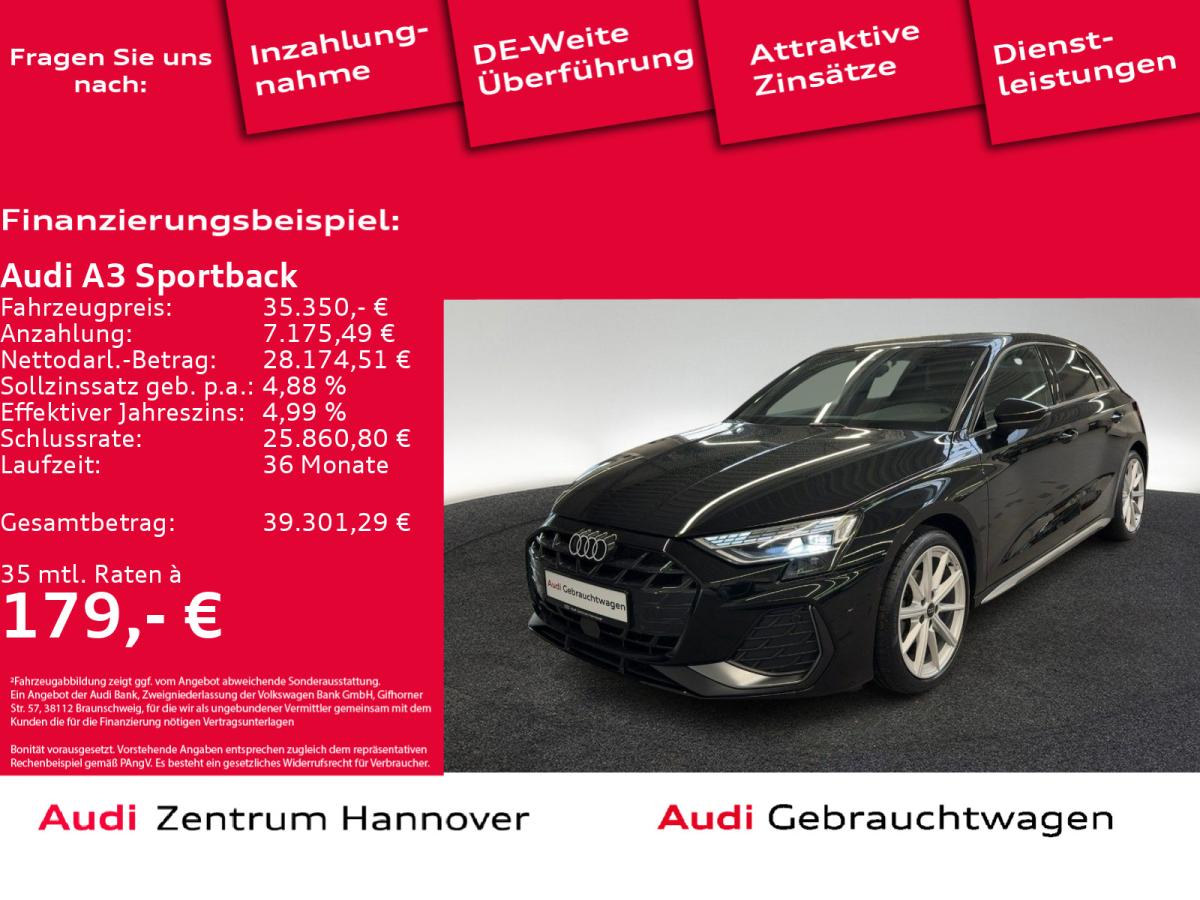 Audi A3 Sportback S line 35 TFSI Kamera ACC Navi LED