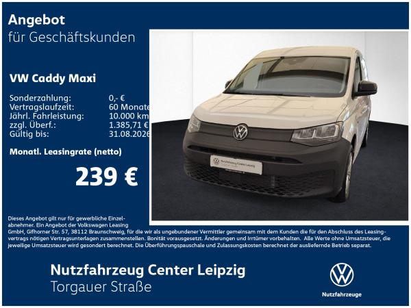 Volkswagen Caddy Cargo Maxi TDI Preisvorteil 6653€