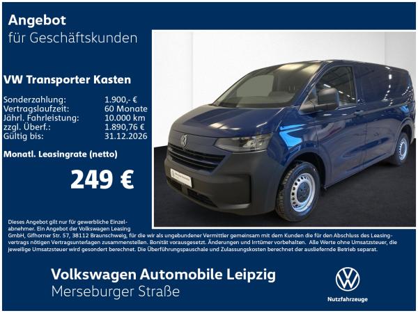 Volkswagen Transporter Kasten TDI Preisvorteil 7699€