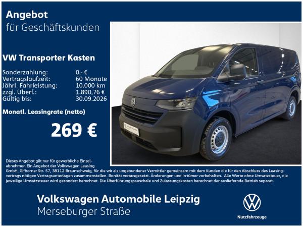Volkswagen Transporter Kasten TDI Preisvorteil 8699€