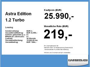 Opel Astra Edition 1.2 Turbo