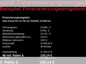 Seat Arona FR 1.0 TSI DSG / Navi, ParkAssi, LED, RFK