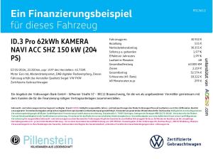 Volkswagen ID.3 62 kWh KAMERA NAVI ACC SHZ
