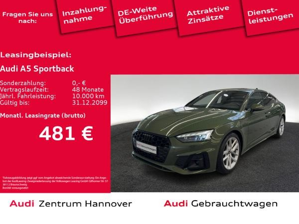 Audi A5 Sportback S line 40 TFSI Matrix B&O Kamera Navi