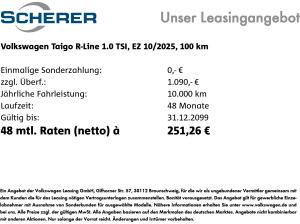 Volkswagen Taigo 1.0 TSI *R-Line* IQ.Light SHZ PDC App-Connect