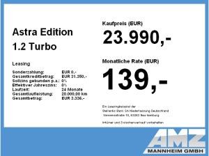 Opel Astra Edition 1.2 Turbo
