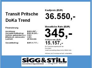 Ford Transit Pritsche DoKa Trend 350 L3*AHK*CAM*KLIMA*PDC