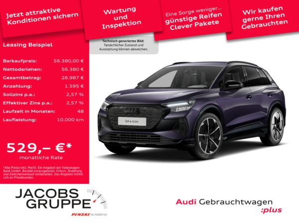 Audi Q4 e-tron 55 qu. S line/Black+/HuD/360°/ACC/Wärmepumpe/AHK/21Zoll