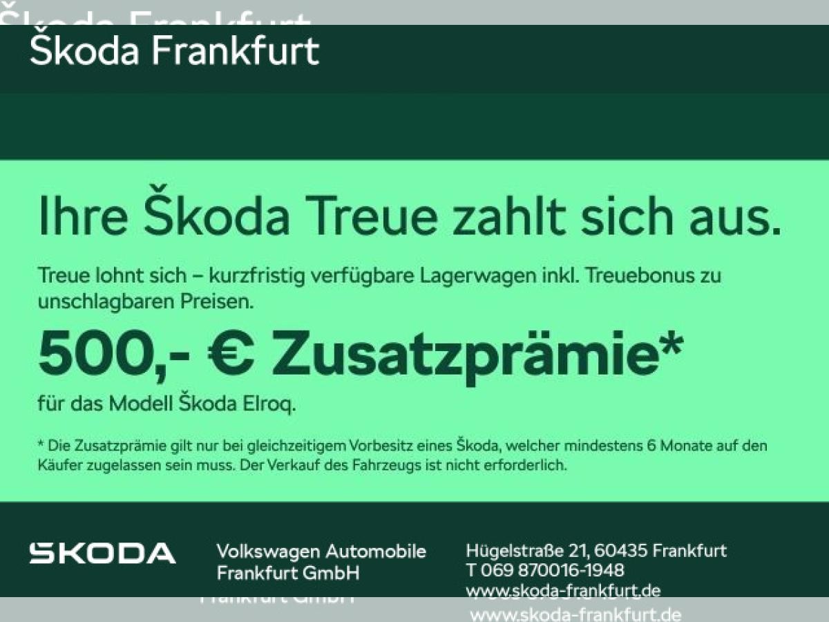 Skoda Elroq 50 Tour 55 kWh Batterie Elektromotor 1-Gang-Automatik zzgl. 500€ Zusatzprämie*