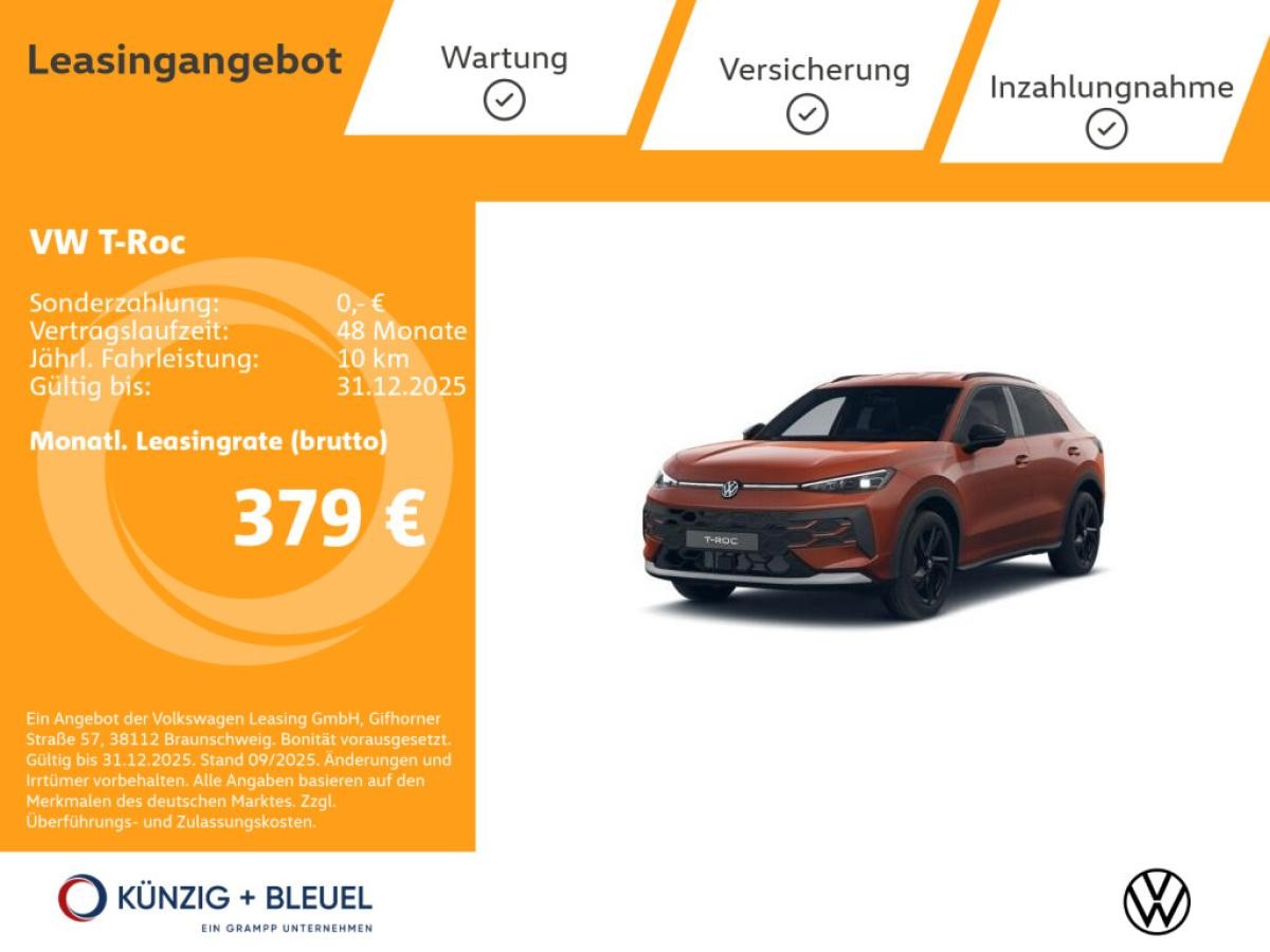 Volkswagen T-Roc Style DSG +BlackStyle+AHK+EasyOpen+Navi+RearView+Sitzhzg.