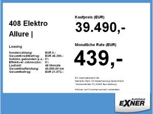 Peugeot 408 Elektro Allure | FREI KONFIGURIERBAR | Gewerbe