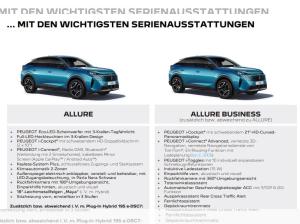 Peugeot 3008 Hybrid 145 e-DSC6 Allure Business + Ganzjahresreifen+360 Grad Kamera