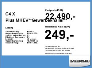 Citroën C4 X Plus MHEV**Gewerbeknaller** LED+SHZ+2xKlima