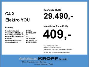 Citroën C4 X Elektro YOU Standard-Range **Gewerbeknaller**