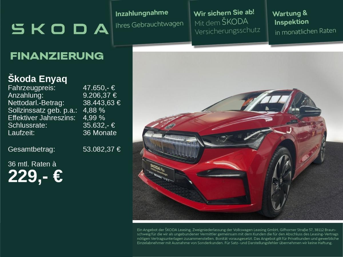 Skoda ENYAQ Enyaq Sportline 85x AHK HuD LED NAV 360°KAM 21"