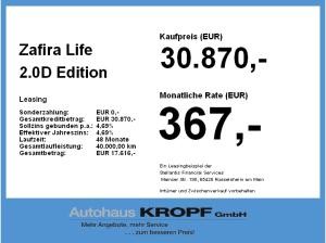 Opel Zafira Life 2.0D Fin. ab 2,99% Navi,HeadUpDisplay