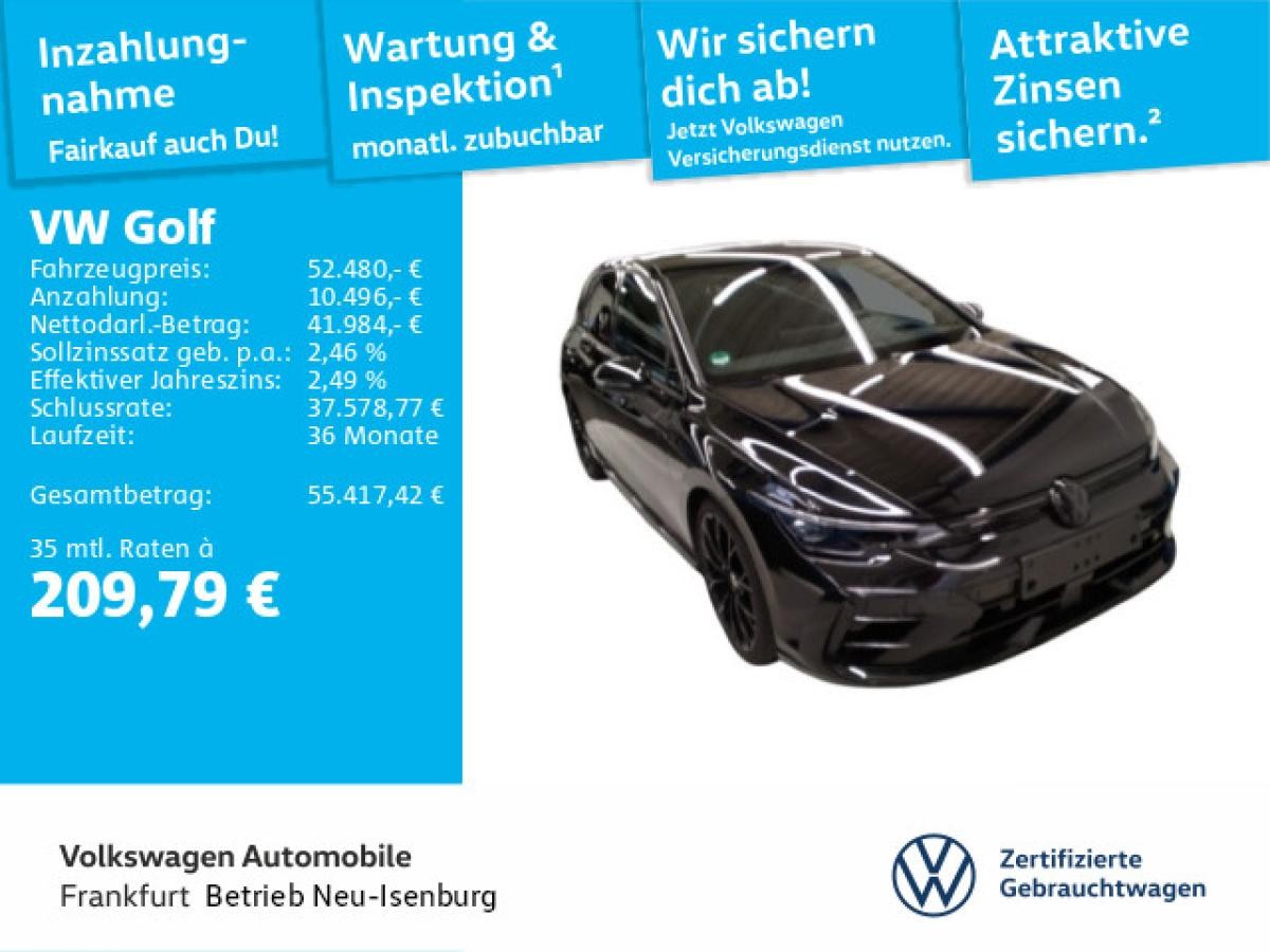 Volkswagen Golf VIII 2.0 TSI DSG 4Motion R Black Edition Navi Leder IQ.Light DAB+ FrontAssist
