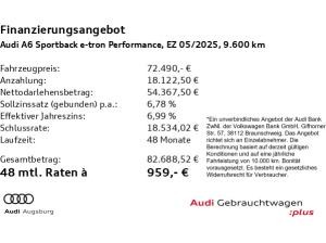 Audi A6 e-tron A6 Sportback e-tron performance 2x S line 8-fach