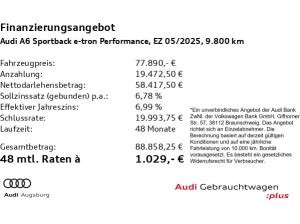 Audi A6 e-tron A6 Sportback e-tron performance 2x S line 8-fach