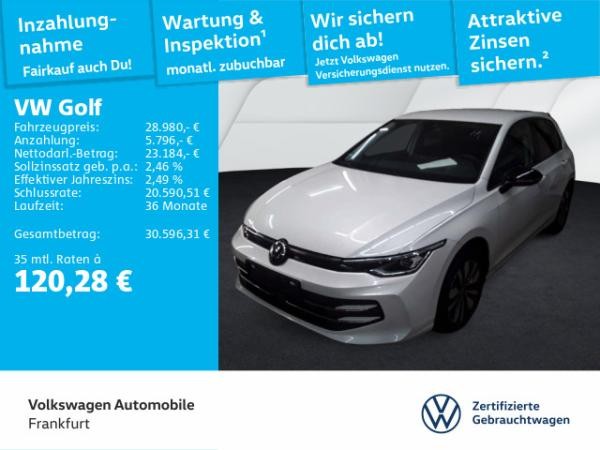Volkswagen Golf VIII 2.0 TDI DSG Goal Navi LEDPlus DAB+ FrontAssist