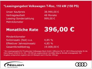 Volkswagen T-Roc Life 1.5 eTSI 110 kW 7-Gang-DSG *Rate 355EUR*