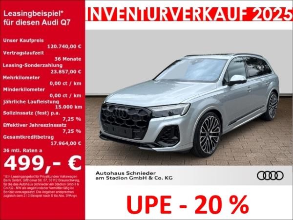 Audi Q7 55 TFSI e quattro S-line+AHK+HUD+PANO+B&O+KAMERA