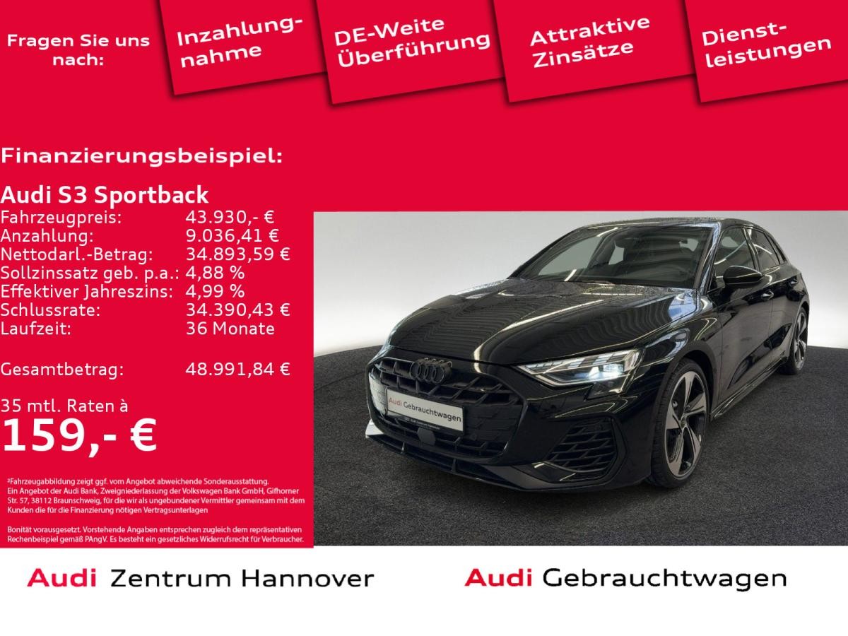 Audi S3 Sportback 2.0 TFSI Kamera ACC Navi LED Teilleder