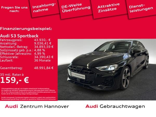 Audi S3 Sportback 2.0 TFSI Kamera ACC Navi LED Teilleder