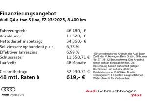 Audi Q4 e-tron 45 S line *AHK*LED*VIRTUAL*SPUR*8-fach