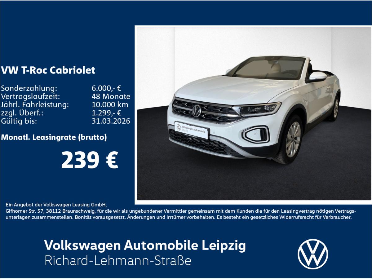 Volkswagen T-Roc Cabriolet Style 1.0 TSI CLIMA*GJR