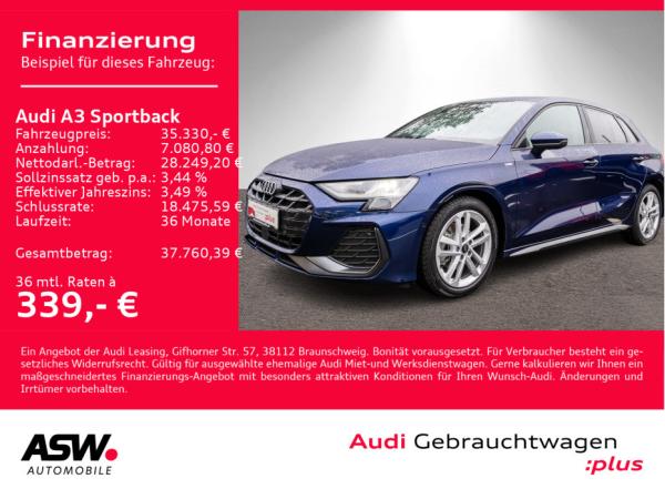 Audi A3 Sportback S line 35TDI Stronic NAVI LED ACC // Sofort verfügbar!!!