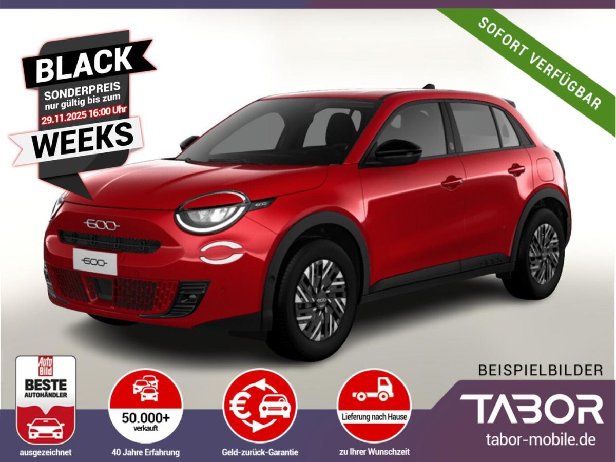Fiat 600e RED -OBC PDC Temp CarPlay Wärmepumpe BT