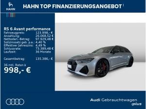 Audi RS6 Avant performance sofort verfügbar Ehemaliger Listenneupreis am Tag der Erstzulassung 172.535,- Euro