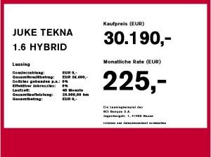 Nissan Juke JUKE TEKNA 1.6 HYBRID 4AMT WKR inkl.