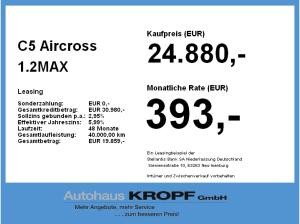 Citroën C5 Aircross 1.2MAX FIN ab2,99%,Alcantara+Navi+SHZ