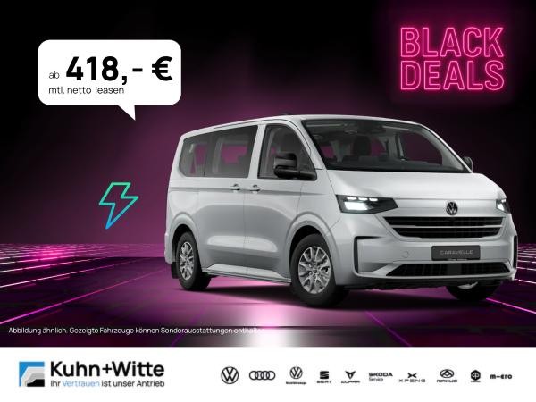 Volkswagen e-Caravelle Life Motor: BEV 160 kW 64 kWh Getriebe: 1-Gang-Automatikgetriebe Radstand: 3100 mm KR