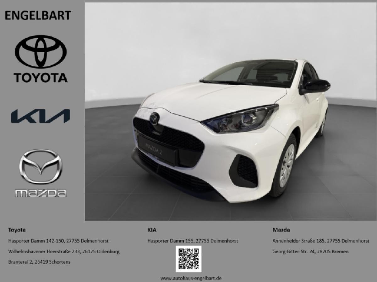 Mazda 2 Hybrid Prime-Line ACC Apple CarPlay Android Auto Klimaautom Musikstreaming DAB Spurhalteass.