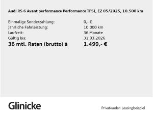 Audi RS6 RS 6 Avant Performance RS-AGA Laser Nappa AHK B&O Stand HZ/LÜ Dämpferregelung