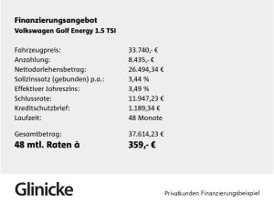 Volkswagen Golf ENERGY 1,5 l TSI OPF 6-Gang **sofort verfügbar**